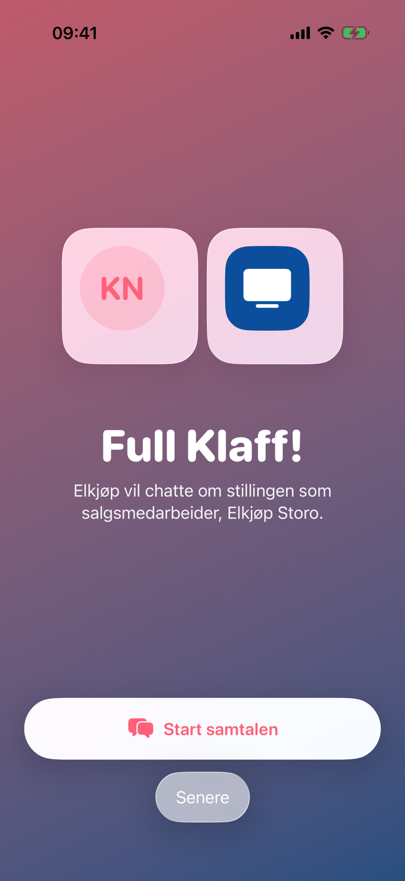 Full Klaff – arbeidsgiveren vil chatte
